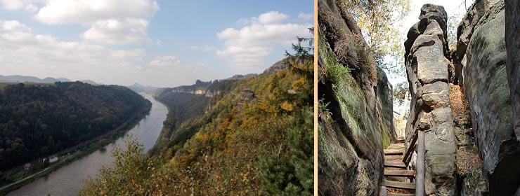 Blick auf das Elbtal - Sächsische Schweiz - Aufstieg auf den Gohrischberg